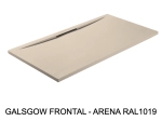 Receveur de douche extra-plat avec une évacuation sur la grande largeur, L. 100 à 180 cm x l. 70 à 100 cm, résine Akrytan® anti glissant, 10 couleurs, Livraison offerte et rapide